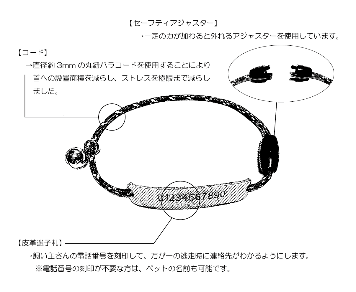パラコードキャットカラー 『Aina-ID』 【SNNB20002】 製品仕様
